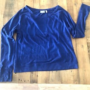 Athleta royal blue lightweight layering top.